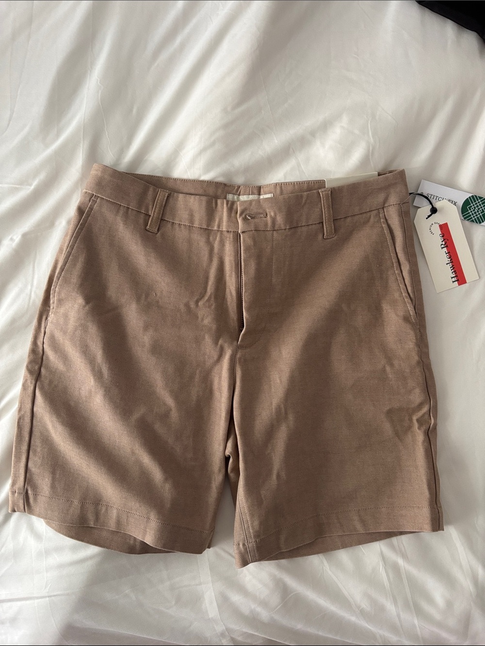 Stitch Fix (Hawker Rye) Classic Tailored Shorts in Dusty Taupe (31 x 7)